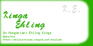 kinga ehling business card